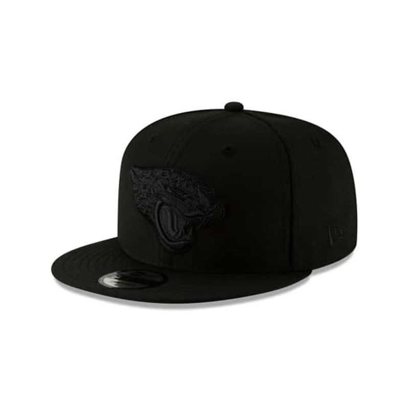 NFL Jacksonville Jaguars Black On Black 9Fifty Snapback (NYP2155) - Black New Era Caps